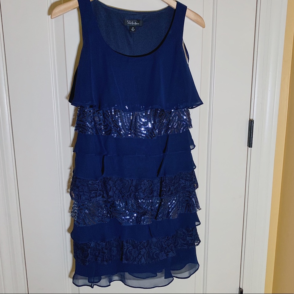 Dark Blue Sheath Cocktail dress